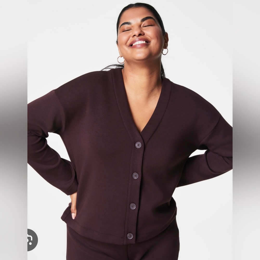 SPANX AirEssentials Cardigan NWOT Small Truffle Brown